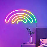 Світлодіодна LED стрічка RGB 10 м Розумна неонова стрічка із синхронізацією музики Гнучкий неон, фото 6