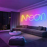 Світлодіодна LED стрічка RGB 10 м Розумна неонова стрічка із синхронізацією музики Гнучкий неон, фото 7