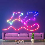 Світлодіодна LED стрічка RGB 10 м Розумна неонова стрічка із синхронізацією музики Гнучкий неон, фото 8