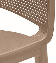Стілець садовий пластиковий Keter Elisa, бежевий, фото 2