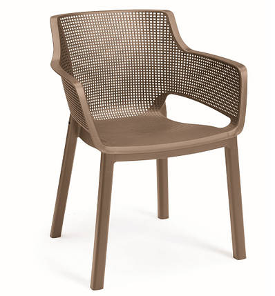 Стілець садовий пластиковий Keter Elisa, бежевий, фото 1