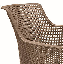 Стілець садовий пластиковий Keter Elisa, бежевий, фото 3