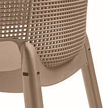 Стілець садовий пластиковий Keter Elisa, бежевий, фото 4