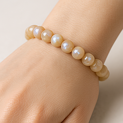 Перламутровий Місячний камінь Ø8 браслет, 0167ТЛ