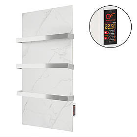 Керамічна рушникосушарка Flyme 600ТW з трьома ручками (колір білий камінь)