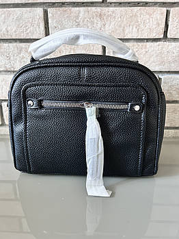 Сумка жіноча чорна крос-боді 25*19 см на два відділення зі штучної шкіри у різних кольорах Yura