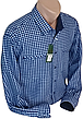 Тепла чоловіча сорочка на флісі Hetai vd-0087 синя класична в клітку, чоловіча тепла сорочка на зиму, фото 8