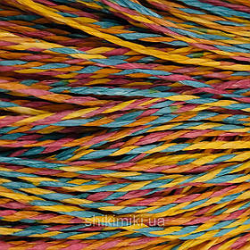 Пряжа Raffia кручена меланжева "Конфеті"