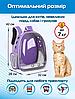 Прозорий рюкзак для перенесення тварин Pet Cat для котів та собак Purple, фото 4