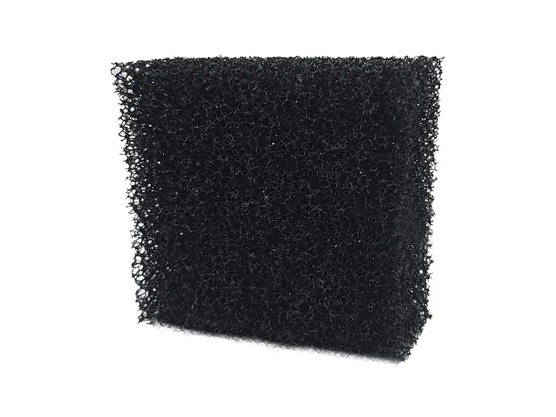 Фільтрувальна губка, 10х10х 5 см, крупнопориста, чорна.