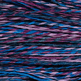 Пряжа Raffia кручена меланжева "Фіалка"