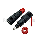 Роз'єм (штекер) авто прикурювача міні(12мм)+ стандарт(20мм) із запобіжником, під шнур