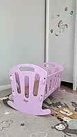 Ліжечко для ляльок 8001 Мася, світло-рожеве