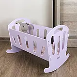 Ліжечко для ляльок 8001 Мася, світло-рожеве, фото 4