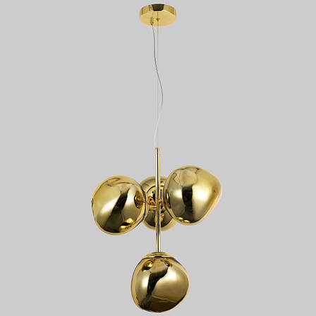 Дизайнерська золотиста люстра "Melt" з плафонами 18см (93-CH01-4), фото 2