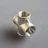 Хрестовина різьбова н/ж сталь Ду20 (3/4") AISI304, рівнопрохідна, внутрішня різьба BSPP, Class 150, фото 5