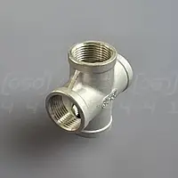 Хрестовина різьбова н/ж сталь Ду20 (3/4") AISI304, рівнопрохідна, внутрішня різьба BSPP, Class 150