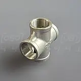 Хрестовина різьбова н/ж сталь Ду20 (3/4") AISI304, рівнопрохідна, внутрішня різьба BSPP, Class 150, фото 6