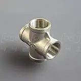 Хрестовина різьбова н/ж сталь Ду20 (3/4") AISI304, рівнопрохідна, внутрішня різьба BSPP, Class 150, фото 10