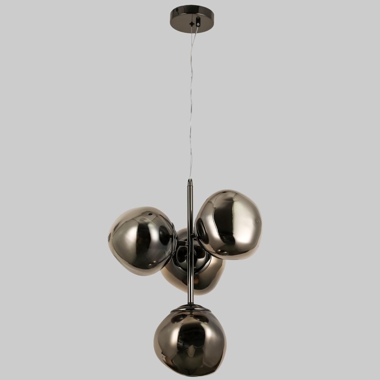 Дизайнерська графітова люстра "Melt" з плафонами 18см (93-CH01-4)