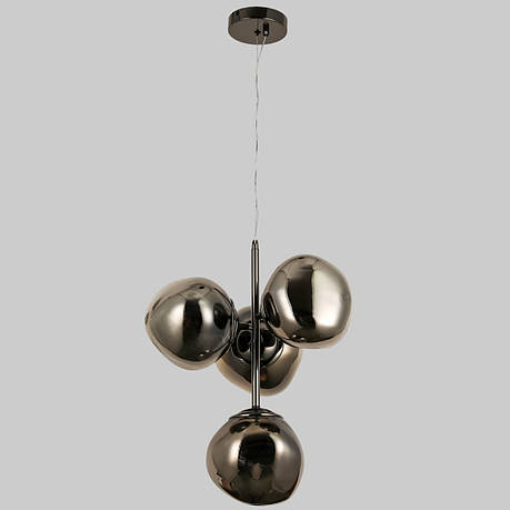 Дизайнерська графітова люстра "Melt" з плафонами 18см (93-CH01-4), фото 1