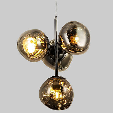 Дизайнерська графітова люстра "Melt" з плафонами 18см (93-CH01-4), фото 2