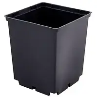 Вазон для розсади квадратний 15*20 см чорний 2.8 л
