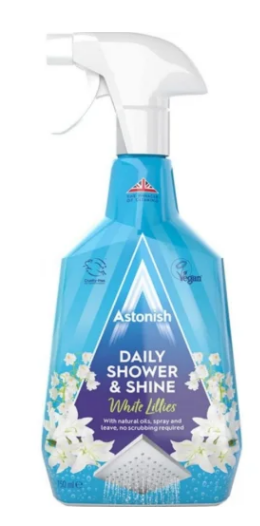 Очищувач Astonish для душової кабіни Daily Shower Shine аромат Водяна лілія, 750 мл, фото 1