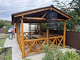 Розбірна альтанка 4х3 м для 14-16 осіб | Легка доставка, швидке збирання, фото 2