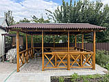 Розбірна альтанка 4х3 м для 14-16 осіб | Легка доставка, швидке збирання, фото 3