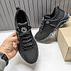 Чоловічі шкіряні кросівки (натуральна шкіра) чорні демісезонні для чоловіків на весну осінь, розміри 40-45, фото 4