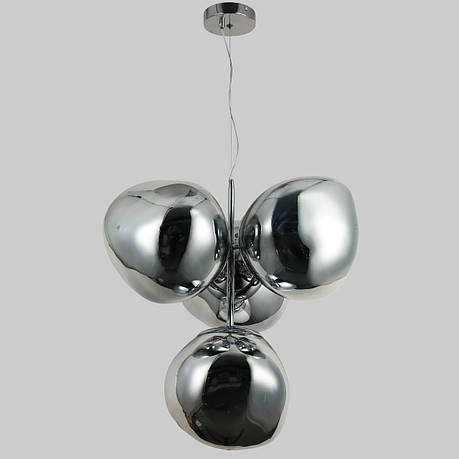 Дизайнерська срібна люстра "Melt" з плафонами 28см (93-CH01-4), фото 1