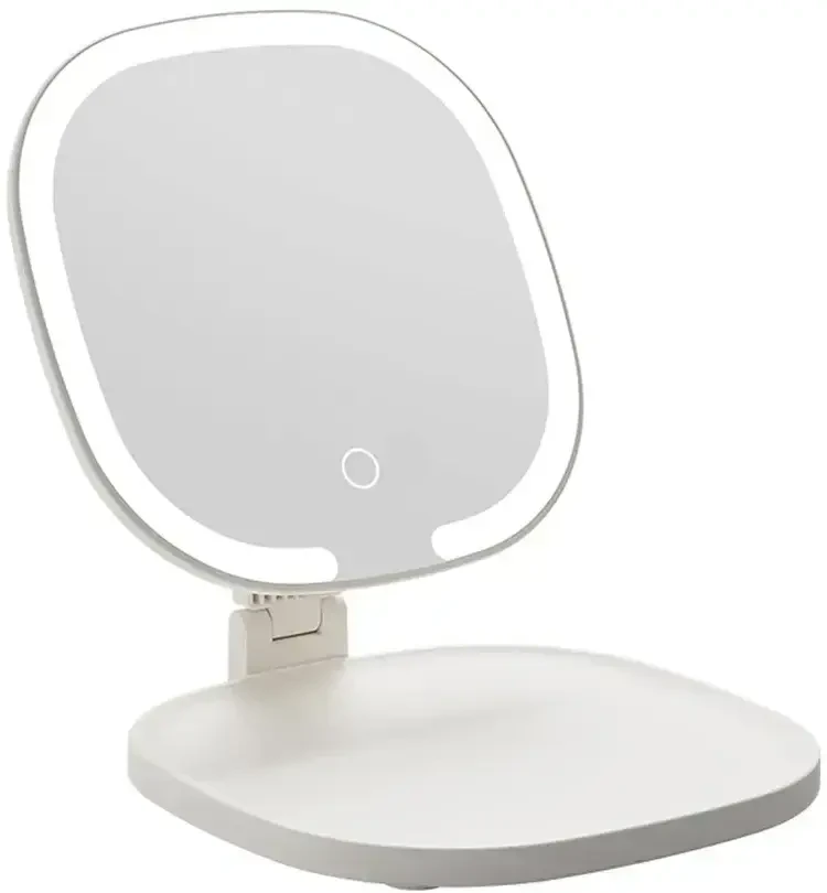 Косметичний складний дзеркало для макіяжу з підсвічуванням LED YB-021 M, фото 1