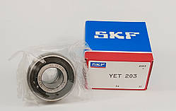 Підшипник YET-203 SKF розміри: 17*40*28,6 самоустановлюваний типу SA
