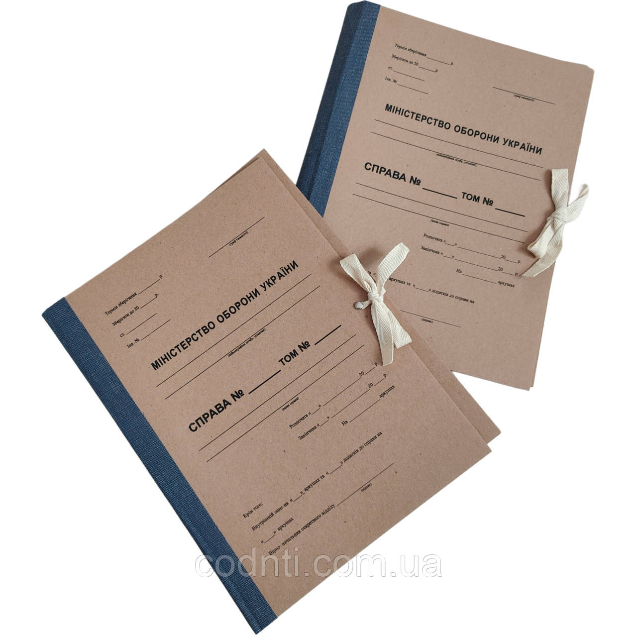 Папка архівна Міністерство оборони України П-подібний клапан коленкор  для документів  титулка корінець 40 мм, фото 1