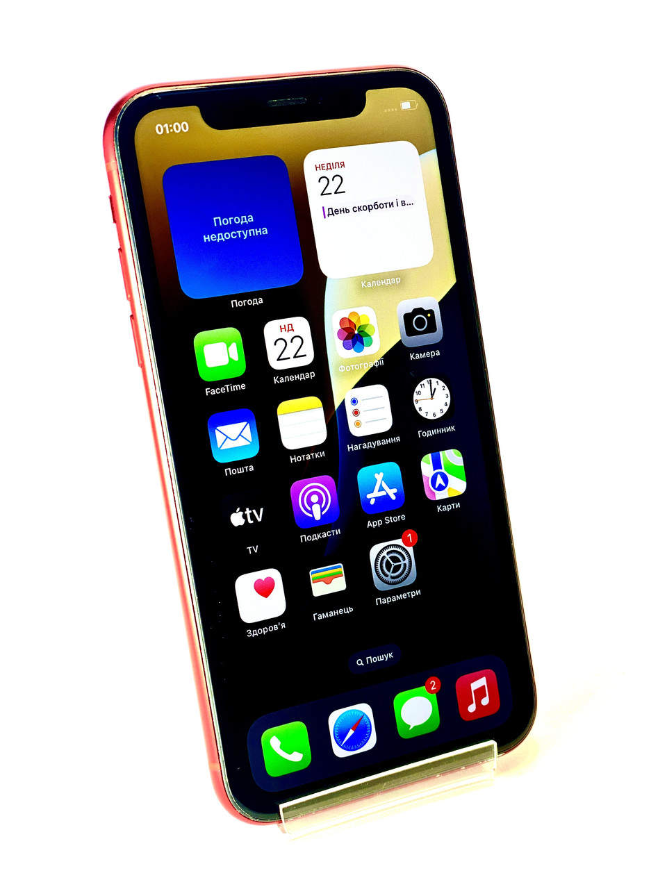 Смартфон iPhone XR 64 GB, червоний, б/в, батарея 76%