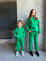 Спортивний костюм теплий тринитка на флісі дитячий підлітковий різні кольори