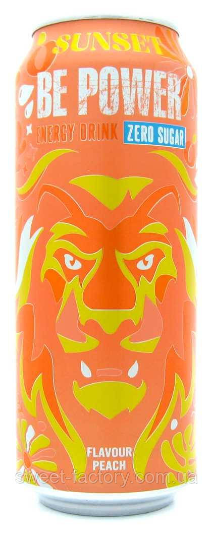 Енергетик Be Power Energy Sunset Peach Zero Sugar 500ml, фото 1