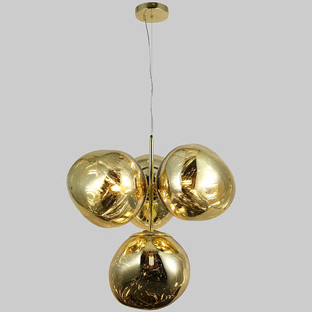 Дизайнерська золотиста люстра "Melt" з плафонами 28см (93-CH01-4), фото 2