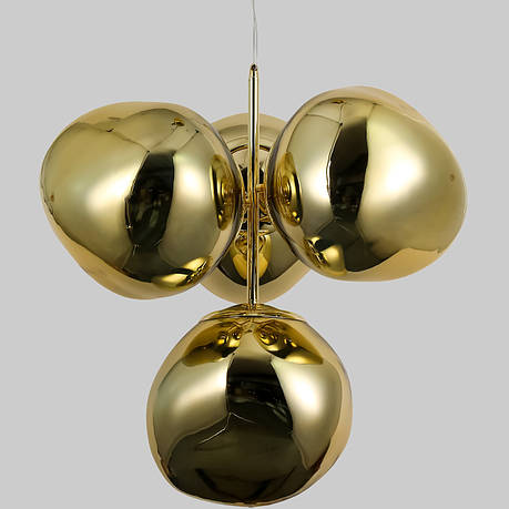 Дизайнерська золотиста люстра "Melt" з плафонами 28см (93-CH01-4), фото 1