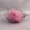 Помпони з натурального хутра лисиці фарбоване 12 см - рожевий, фото 2