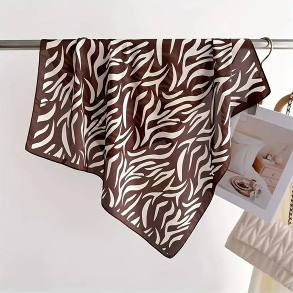 Ніжна шовкова хустка "Грета зебра" 224038, фото 1