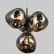 Дизайнерська графітова люстра "Melt" з плафонами 28см (93-CH01-4)