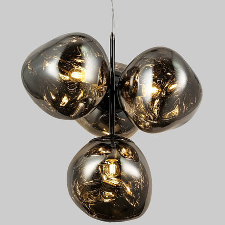 Дизайнерська графітова люстра "Melt" з плафонами 28см (93-CH01-4), фото 1