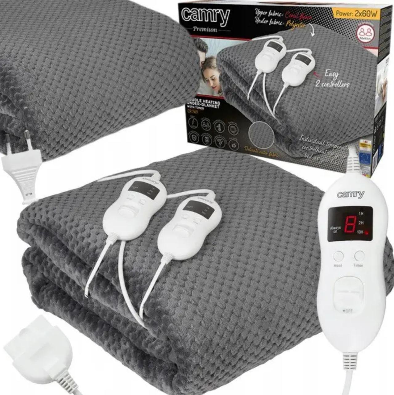 Електроковдра Camry CR 7417 з таймером, 150 см х 160 см, фото 1