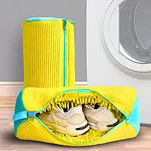 Мішечок для прання взуття розмір 44х26 см , Мішок контейнер для прання з мікрофібре, Мішок для прання взуття, фото 3
