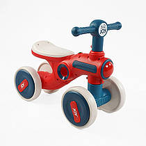 Біговел каталка JOY дитячий велобіг музичний для дітей на 4 колеса PU підсвітка з музикою світлом червоний