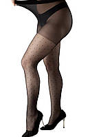 Колготки в горошок великого розміру Giulia Positive Amalia 40 чорного кольору розміри 6,7, фото 3