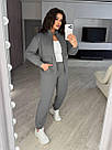 ЖІНОЧИЙ СПОРТИВНИЙ КОСТЮМ БАТАЛ 3-нитка р.48-58 СІРИЙ ХАРИЗМА 7120, фото 9