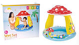 Дитячий надувний басейн Intex 57114 «Грибочок», 102 х 89 см, з навісом, фото 2